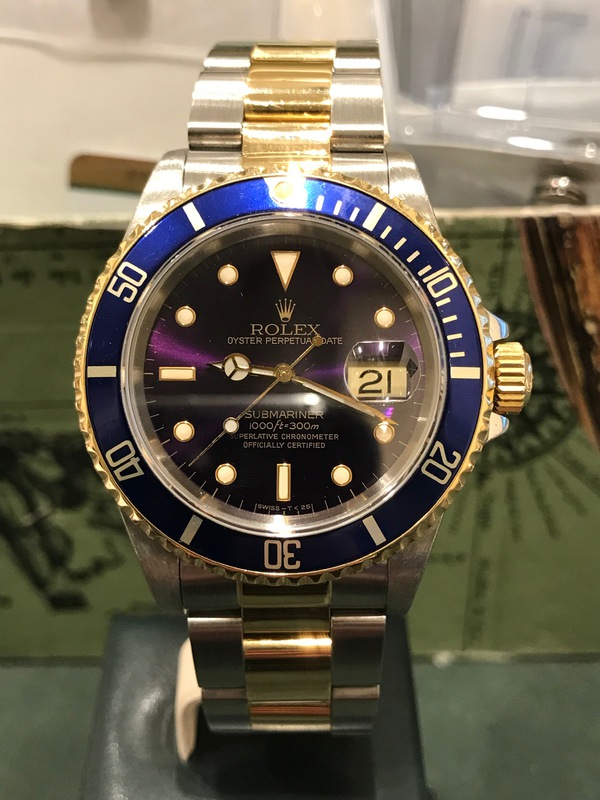 Rolex Submariner Purple Dial | Vista frontale